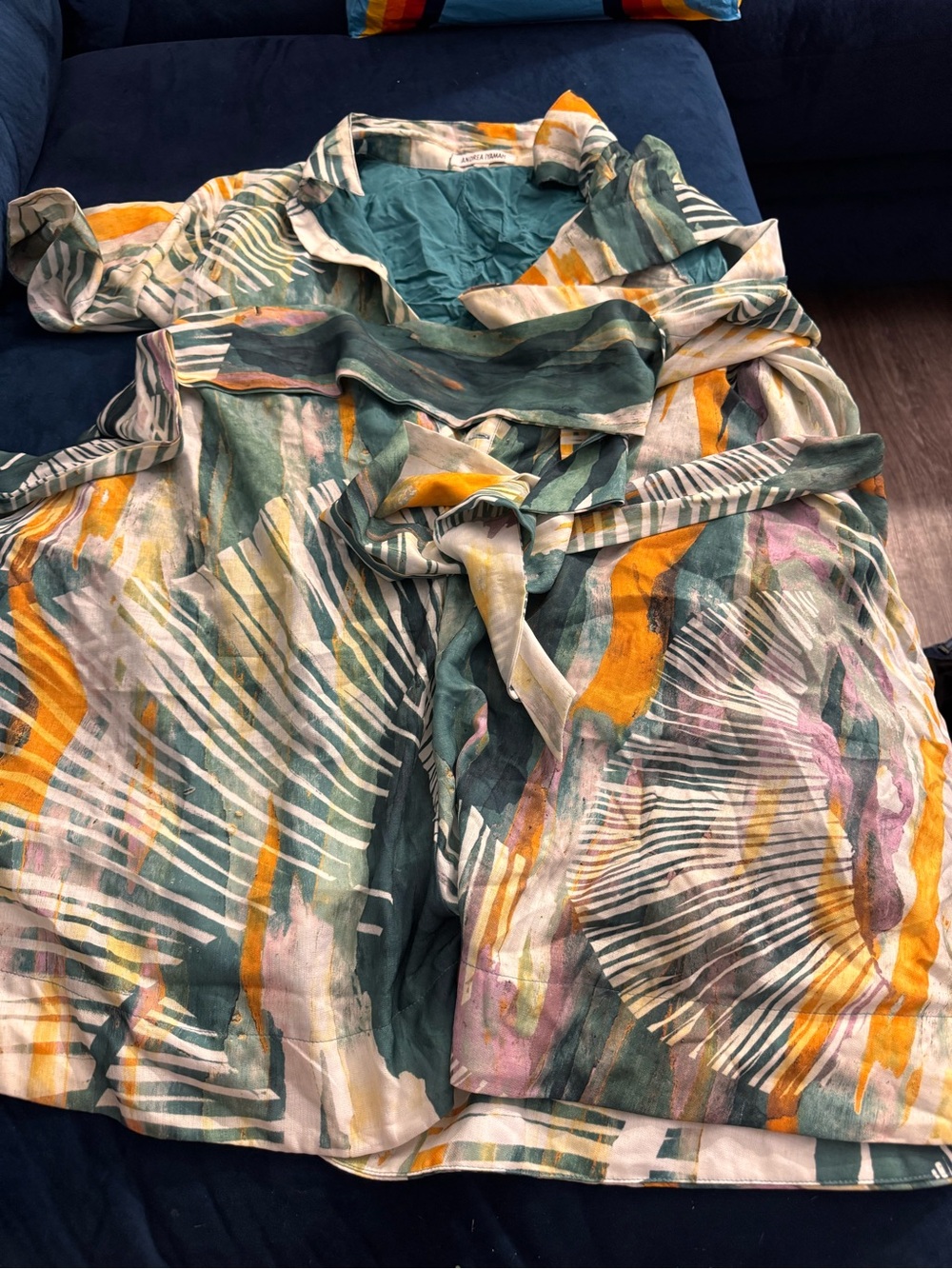 andrea iyamah abstract bark mini mai dress